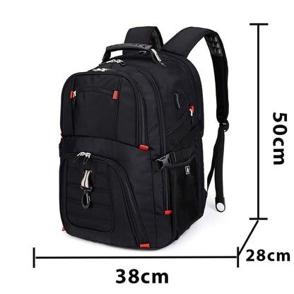 Dollcini Uniszex Laptop Hátizsák – Vízálló Utazóhátizsák, USB Töltőporttal, Fekete