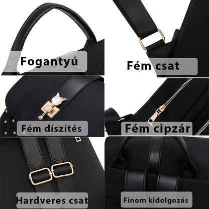 Dollcini, rucsac antifurt din nailon, capacitate mare, rucsac la modă, rucsac elegant, campus