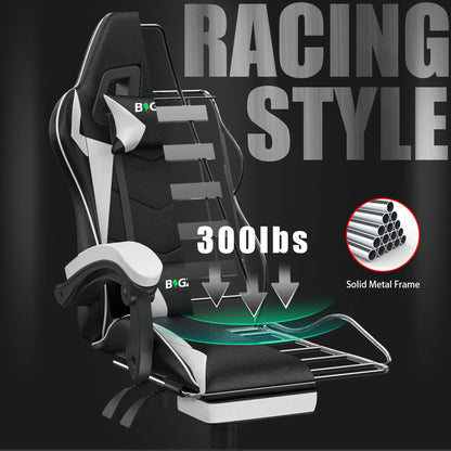 Dollcini Otthon, Bigzzia scaun ergonomic de gaming - scaun de birou cu spătar înalt și scaun de gaming