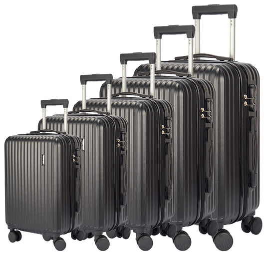 Dollcini, Valiză de călătorie în jurul lumii, set de 5 bucăți, 71,1 cm, 61,8 cm, 51,8 cm, 46,6 cm, culori multiple