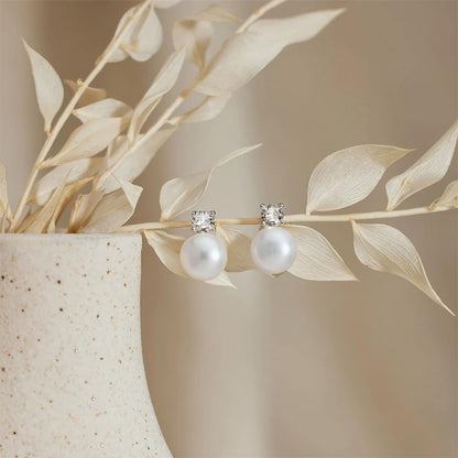 Dollcini Elegance Pearl Fülbevalók – Klasszikus és Gyémántos Gyöngy Fülbevaló