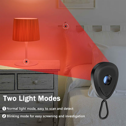 Dollcini pentru călătorii, Mini detector pentru camere ascunse – compact și portabil, confidențialitate, negru