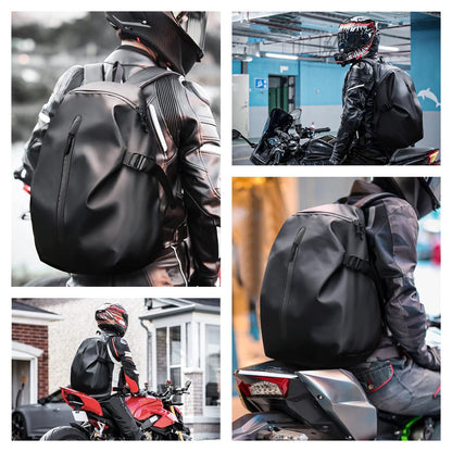 Dollcini, Rucsac de motocicletă pentru bărbați și femei, rucsac impermeabil cu cască, geantă pentru laptop, rucsac de călătorie