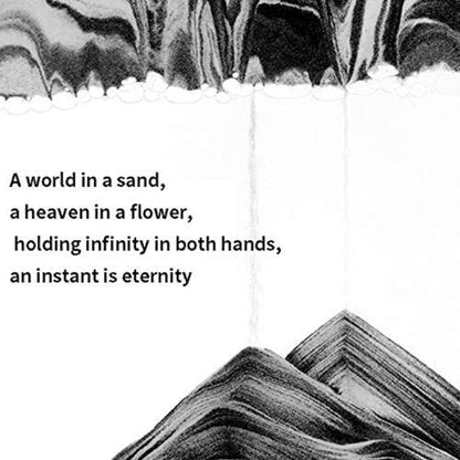 Dollcini Otthon 3D Mozgó Homokfestmény – Dinamikus Homokóra Dekor, 7"inch