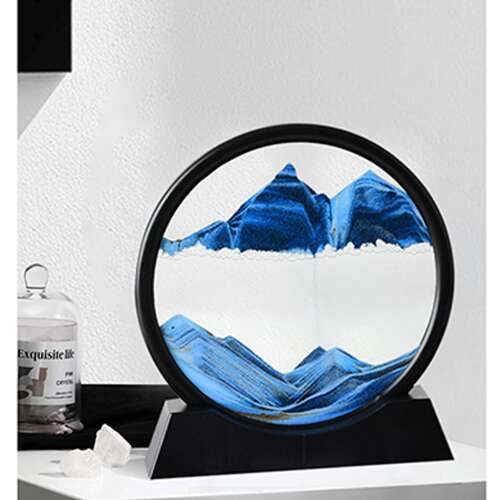 Dollcini Otthon 3D Mozgó Homokfestmény – Dinamikus Homokóra Dekor, 7"inch