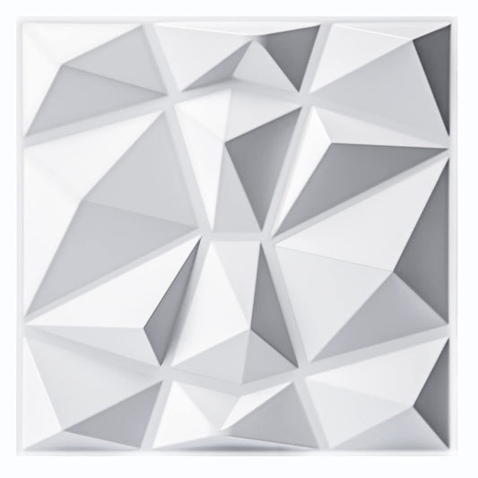 Panou decorativ din PVC cu model 3D - panou decorativ texturat geometric modern pentru living, dormitor, birou - 50 x 50 cm