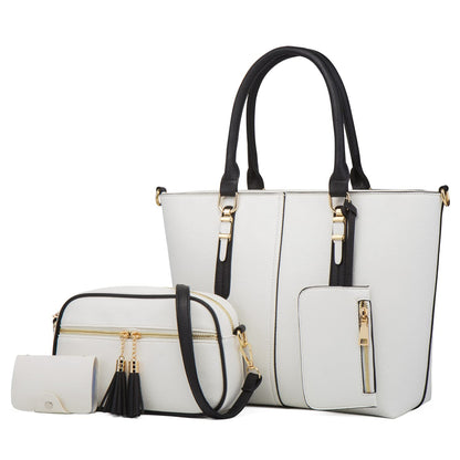 Set de 4 genți Dollcini pentru femei – geantă elegantă, geantă crossbody, portofel și portcard