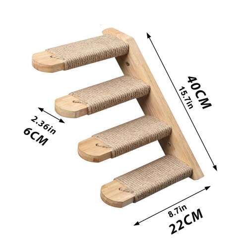 Dollcini Otthon Fali Macskalépcső – Biztonságos Fa Macskabútor