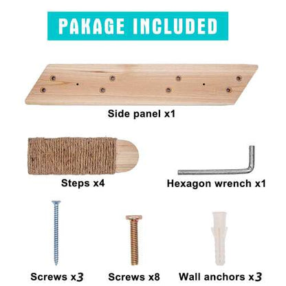 Dollcini Otthon Fali Macskalépcső – Biztonságos Fa Macskabútor