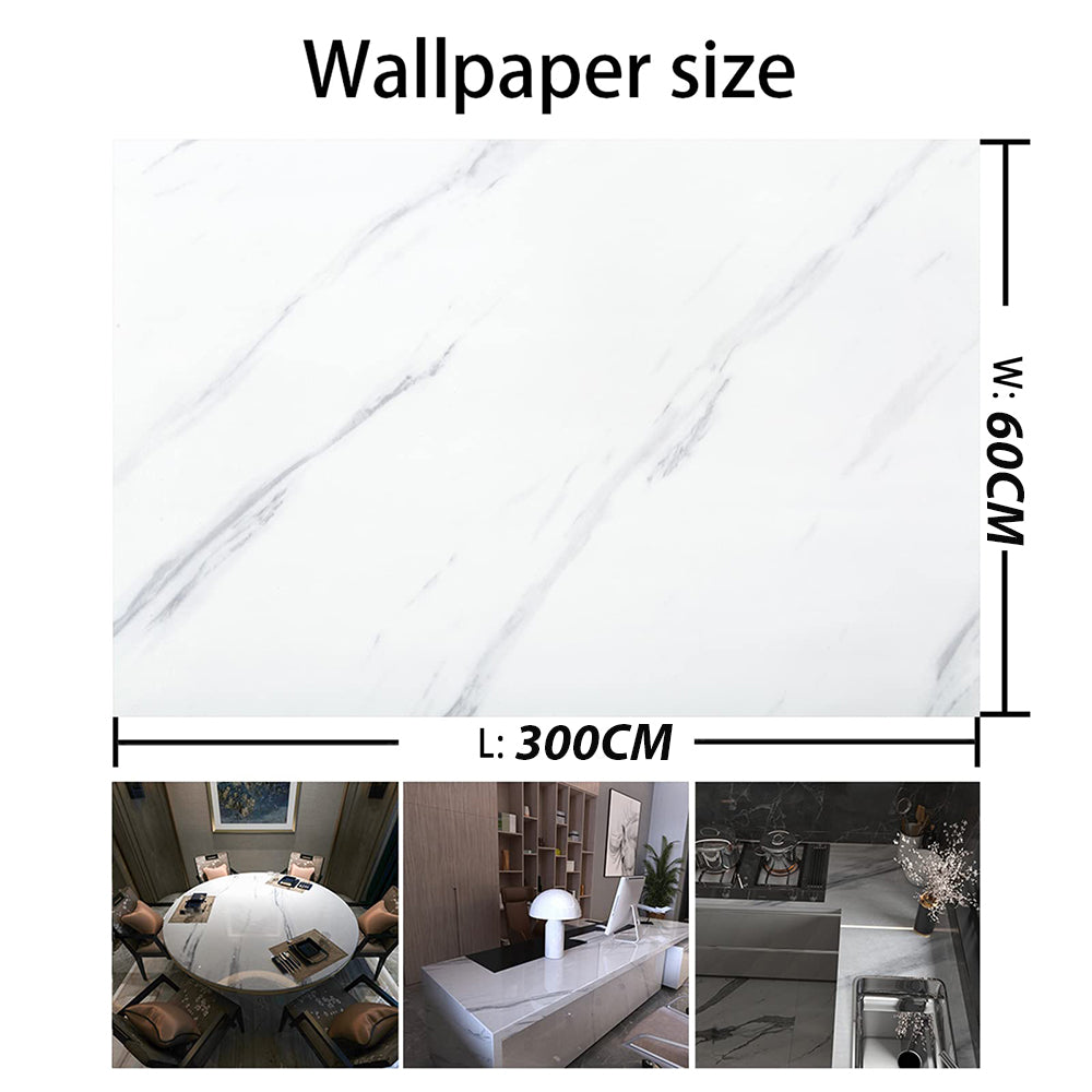 Tapet autoadeziv Dollcini cu marmură albă – Decorațiune impermeabilă, rezistentă la zgârieturi, ușor de instalat pentru pereți și mobilier