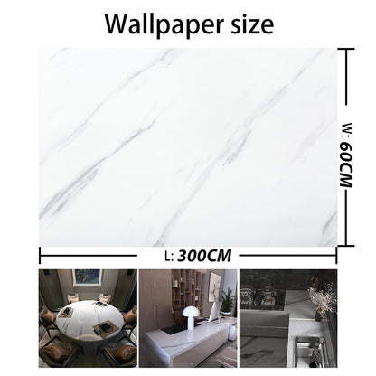 Tapet autoadeziv Dollcini cu marmură albă – Decorațiune impermeabilă, rezistentă la zgârieturi, ușor de instalat pentru pereți și mobilier
