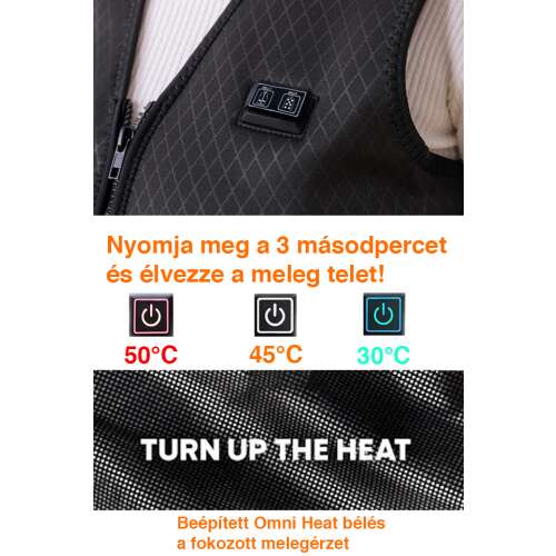 Dollcini Női Fűthető Mellény – V-nyakú, USB Fűtésű, Stílusos és Kényelmes [A powerbankot külön kell megvásárolni]