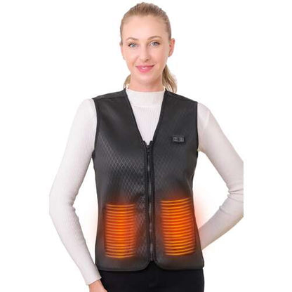 Dollcini Női Fűthető Mellény – V-nyakú, USB Fűtésű, Stílusos és Kényelmes [A powerbankot külön kell megvásárolni]