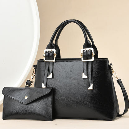 Geantă elegantă de damă Dollcini – Geantă de umăr și geantă crossbody premium din piele ecologică pentru uz zilnic, neagră