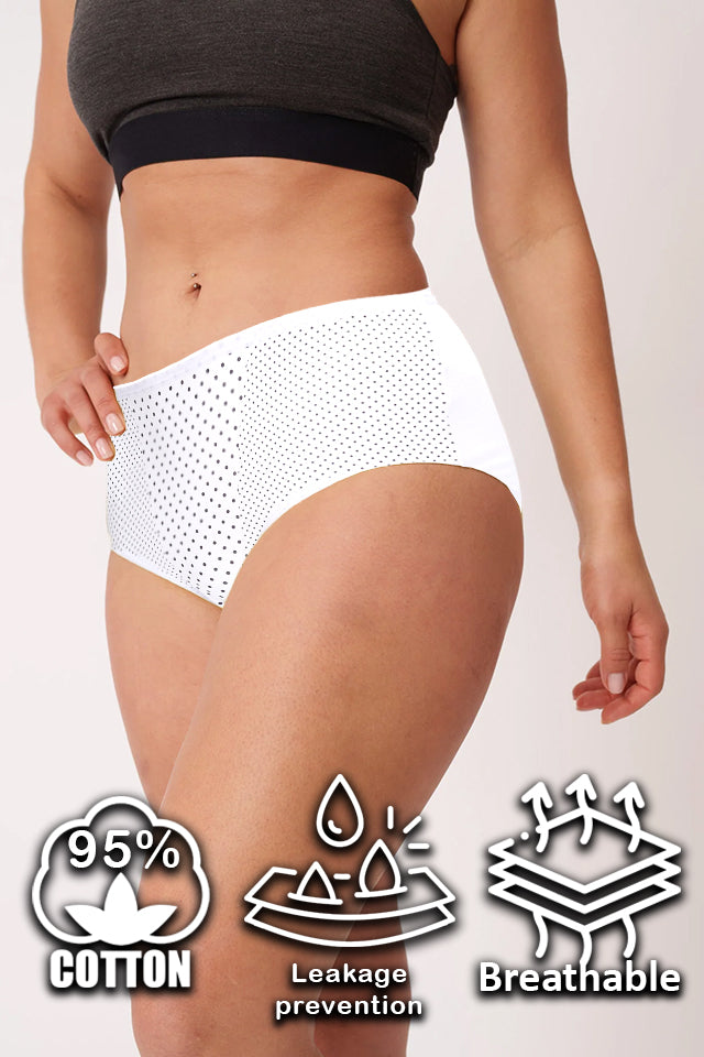 Dollcini Magas Derekú, Női Menstruációs Bugyi Szett - 95% Pamut, Szivárgásmentes, 3 db-os Csomag