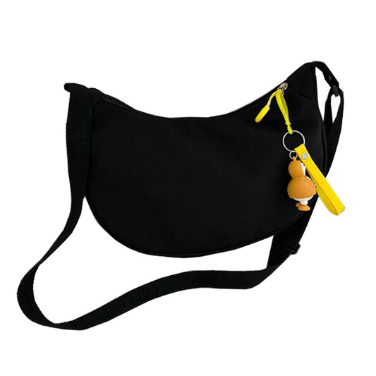 Dollcini Geantă semilună, Geantă de umăr pentru femei – Material Oxford impermeabil, Curea reglabilă, Crossbody și geantă de umăr,Negru