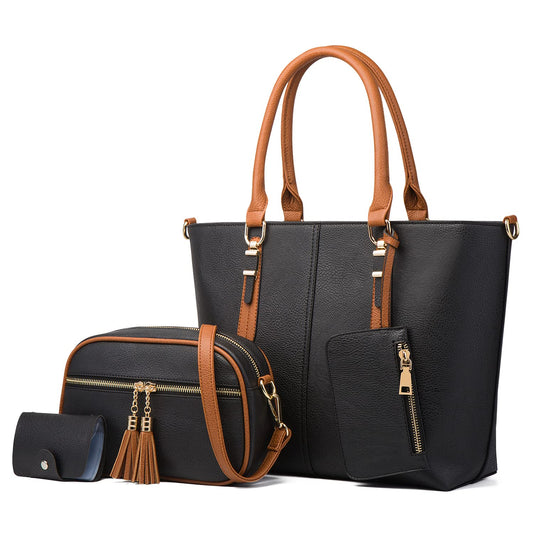 Set de 4 genți Dollcini pentru femei – geantă elegantă, geantă crossbody, portofel și portcard