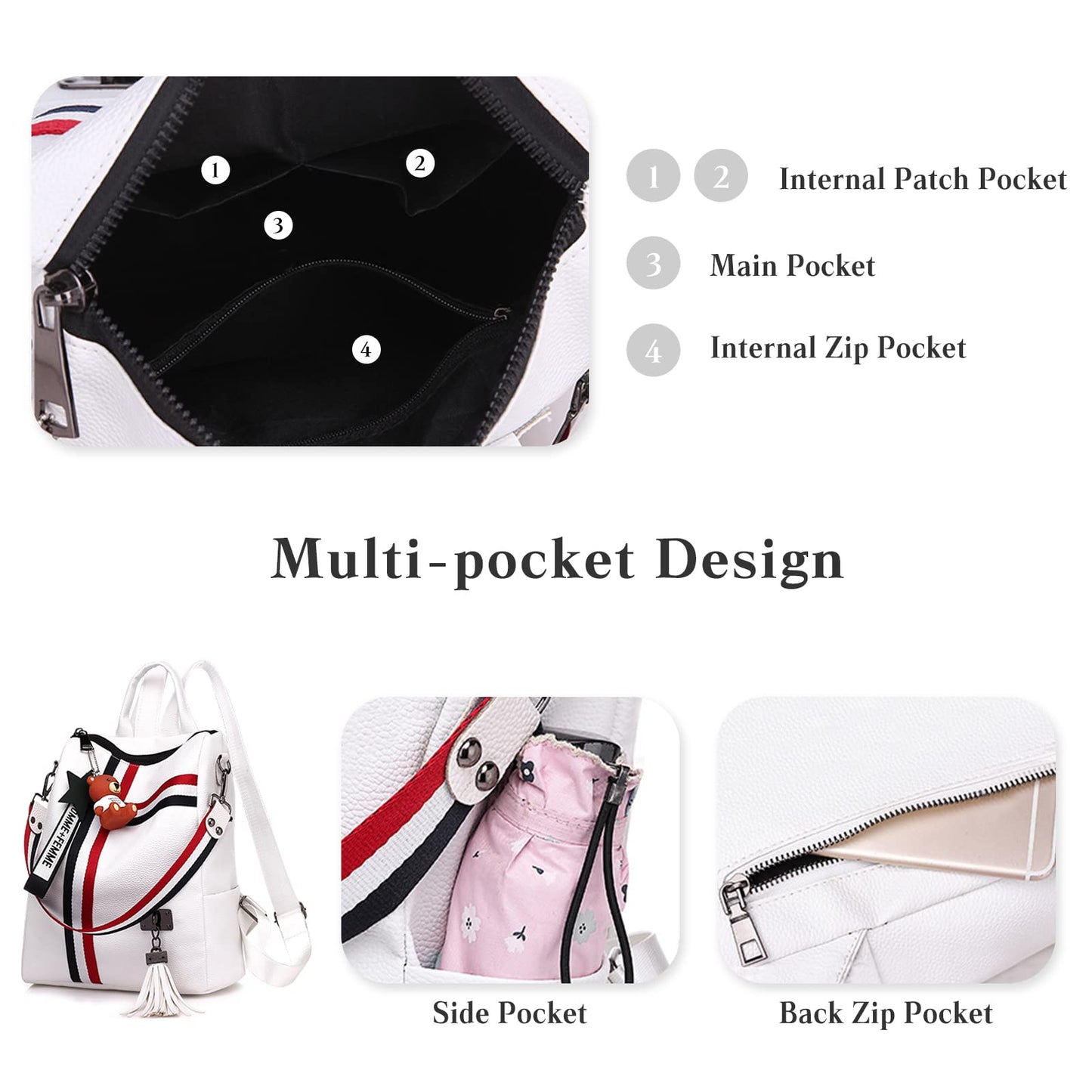 Dollcini Divatos Női Campus Hátizsák – Vízálló és Tartós