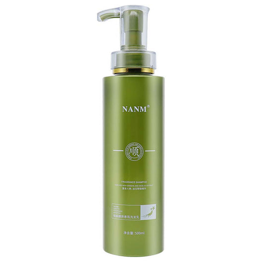 Șampon cu esență botanică de ginseng – extract botanic, îngrijire revigorantă și hrănitoare pentru toate tipurile de păr, 500 ml, verde
