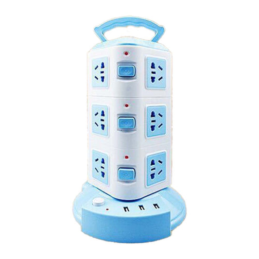 Dollcini, Cablu prelungitor vertical multifuncțional inteligent pentru birou, 12 prize, 3 x USB, 1,8 m