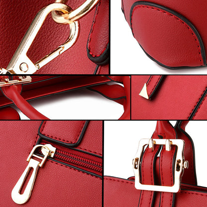 Geantă elegantă de damă Dollcini – Geantă de umăr și geantă crossbody premium din piele ecologică pentru uz zilnic, neagră