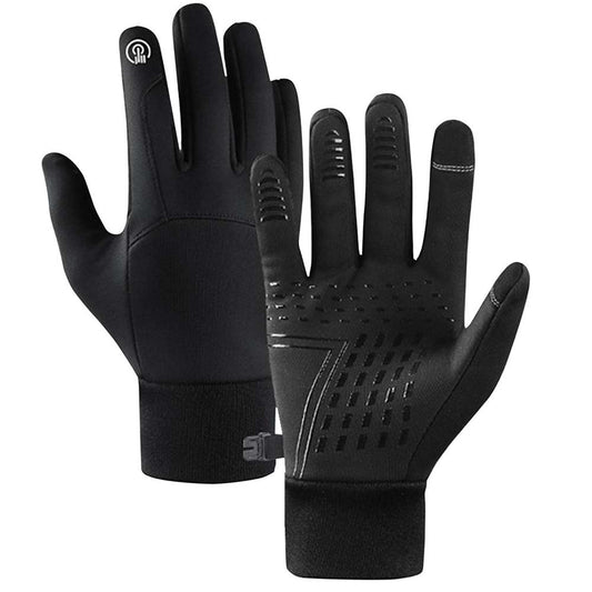 Dollcini, Mănuși sport unisex pentru adulți, rezistente la vânt, Negre
