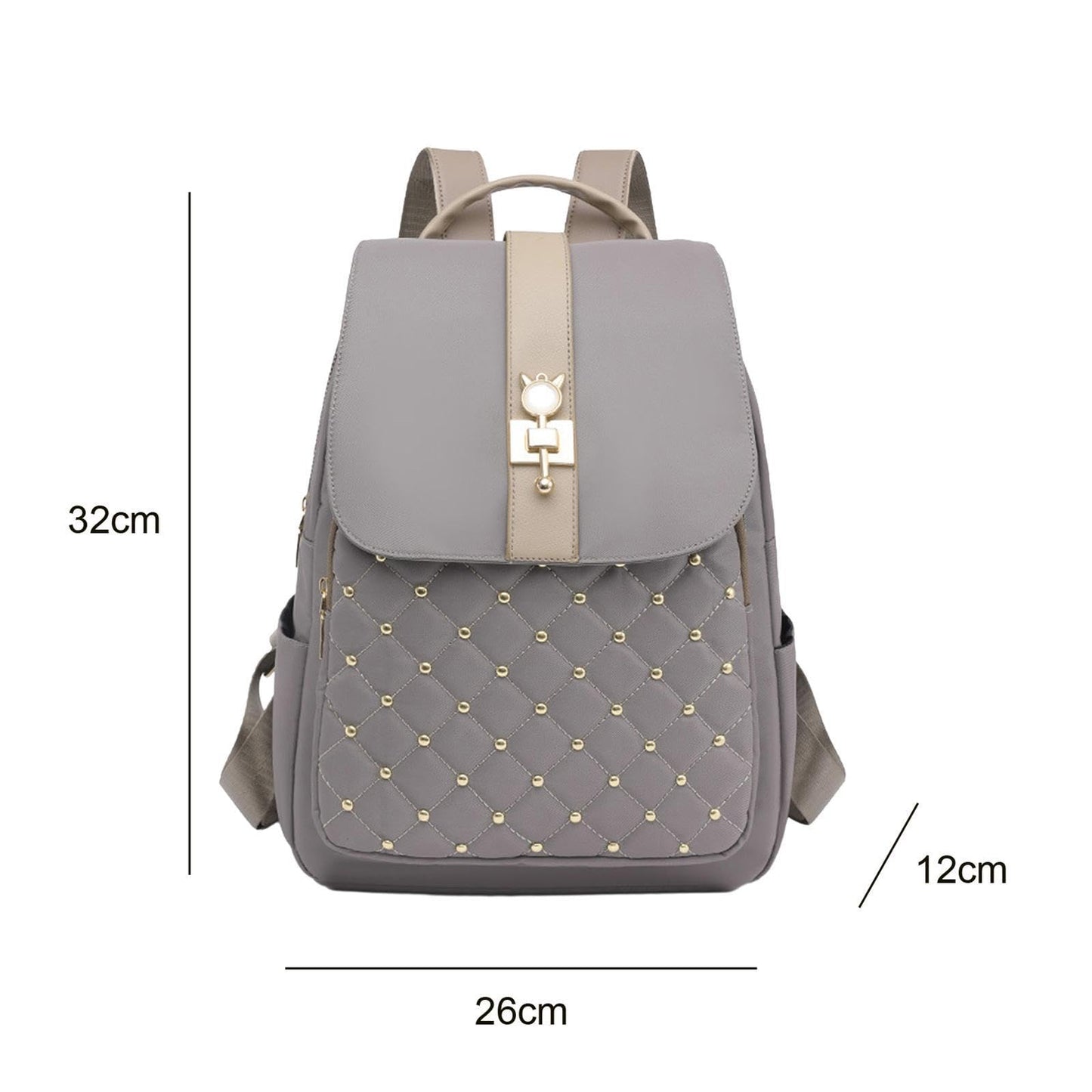 Dollcini, rucsac antifurt din nailon, capacitate mare, rucsac la modă, rucsac elegant, campus