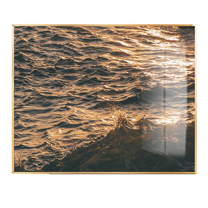 Pictură Dollcini 3D cu mare în ramă de sticlă – Decor de masă dinamic și relaxant