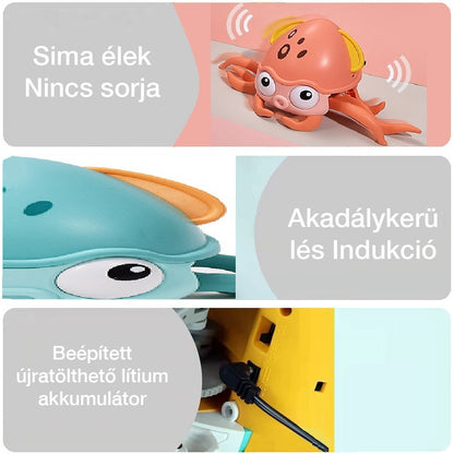 Dollcini, jucărie muzicală în formă de caracatiță pentru bebeluși – evitarea obstacolelor, reîncărcabilă, cu lumini LED, în mai multe culori