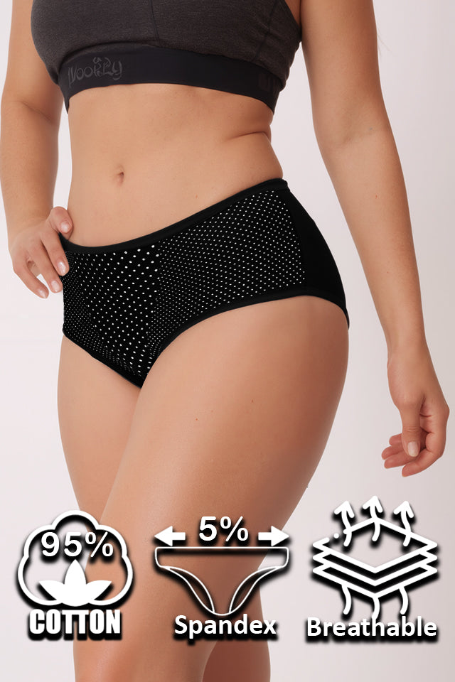 Dollcini ,Magas derekú női bugyi ,95% Pamut + Spandex-Többszínű, 6 db-os Csomag,69542