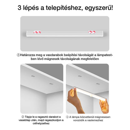 Dollcini, Lampă LED inteligentă cu senzor de mișcare și încărcare USB, portabilă, 21 cm, lumină rece