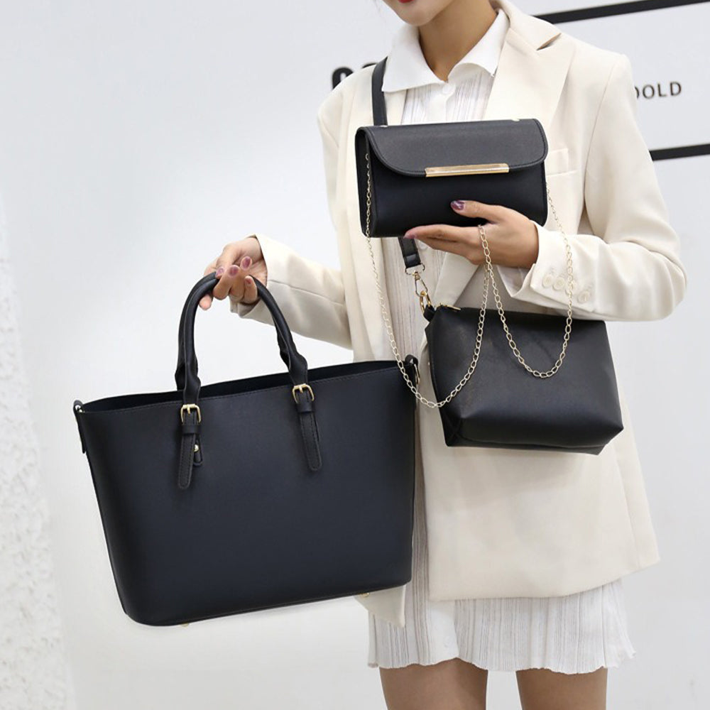 Dollcini Elegáns Női Kézitáska – 3 Részes Műbőr Szett