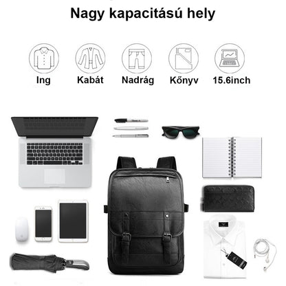 Rucsac Dollcini impermeabil negru pentru laptop de 15,6” – Geantă de școală modernă cu mai multe buzunare pentru călătorii și serviciu, culori multiple