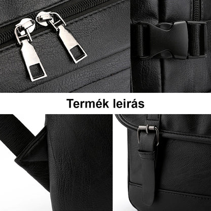 Rucsac Dollcini impermeabil negru pentru laptop de 15,6” – Geantă de școală modernă cu mai multe buzunare pentru călătorii și serviciu, culori multiple