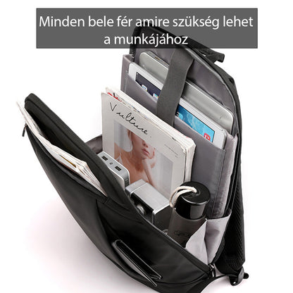 Rucsac impermeabil pentru laptop Dollcini – negru, compatibil cu 15,6”, practic, de zi cu zi