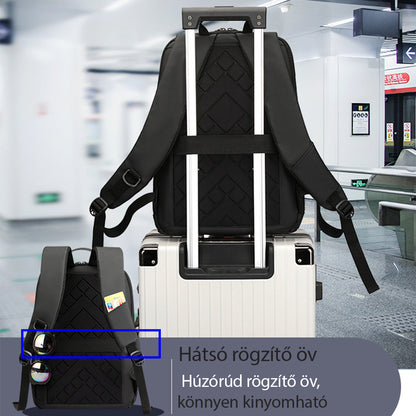 Rucsac impermeabil pentru laptop Dollcini – negru, compatibil cu 15,6”, practic, de zi cu zi